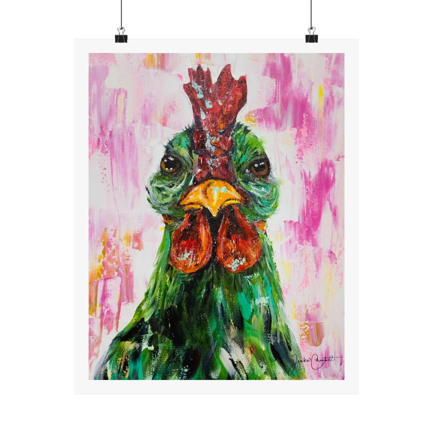 "A Big Green Cock" Fine Art Print