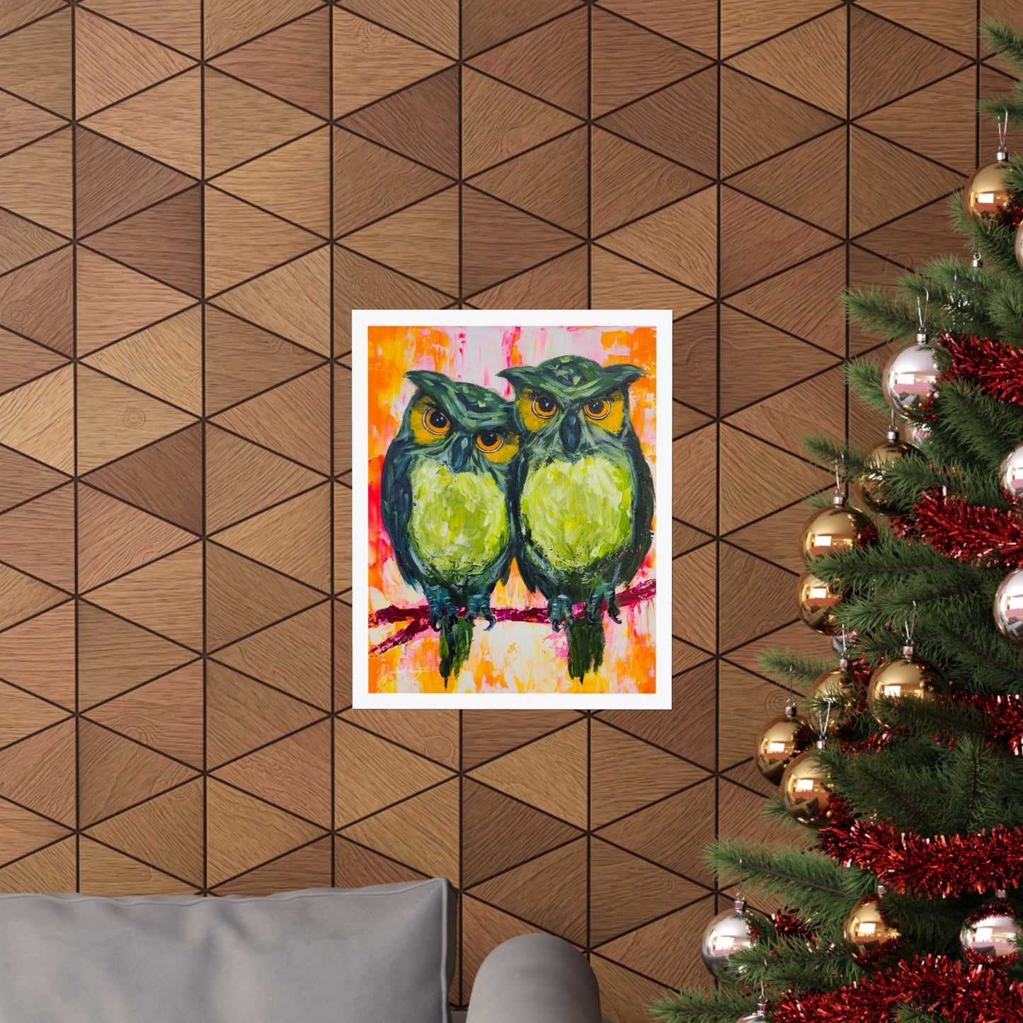 "A Pair of Green Hooters" Fine Art Print