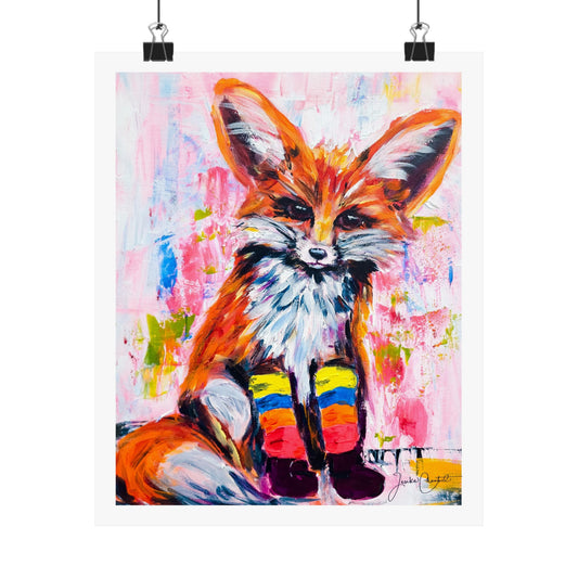 "Finneas Fox in Socks" Art64 2024 Fine Art Print