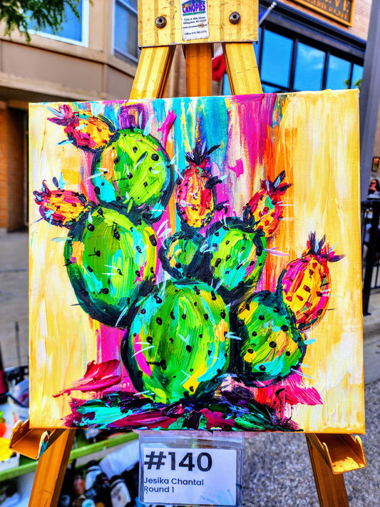 "Cactus Parade" Art64 2025 Round 1 Original Painting