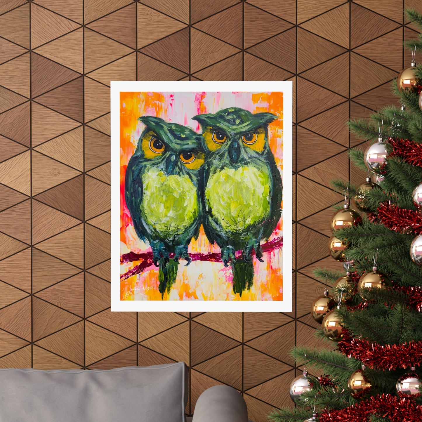 "A Pair of Green Hooters" Fine Art Print