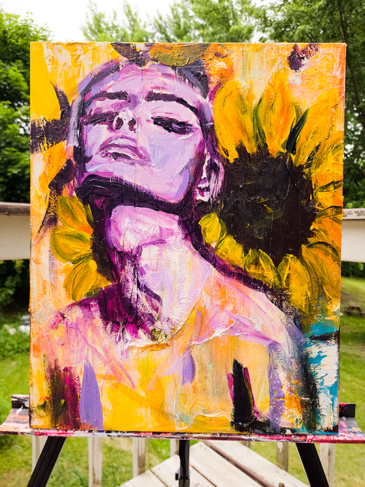 "Soak in the Sun" Original Mixed Media Painting